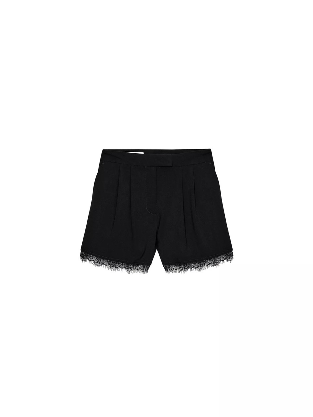 Zara Black Lace Trim Women's Shorts